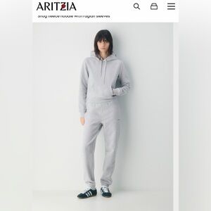 TNA Light Gray Track Pants - Cozy Joggers